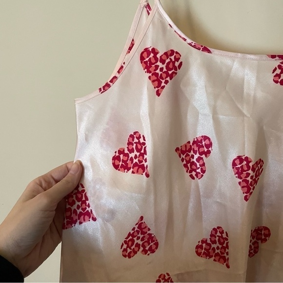Vintage Delicate Treasures Intimates Pink Heart Lingerie Slip Dress Valentines - Picture 3 of 7
